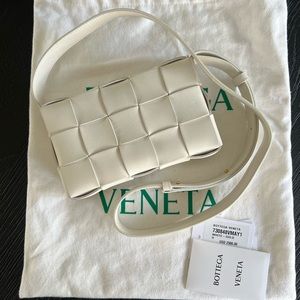 Bottega Veneta, Small Intrecciato Leather Cassette Crossbody Bag.